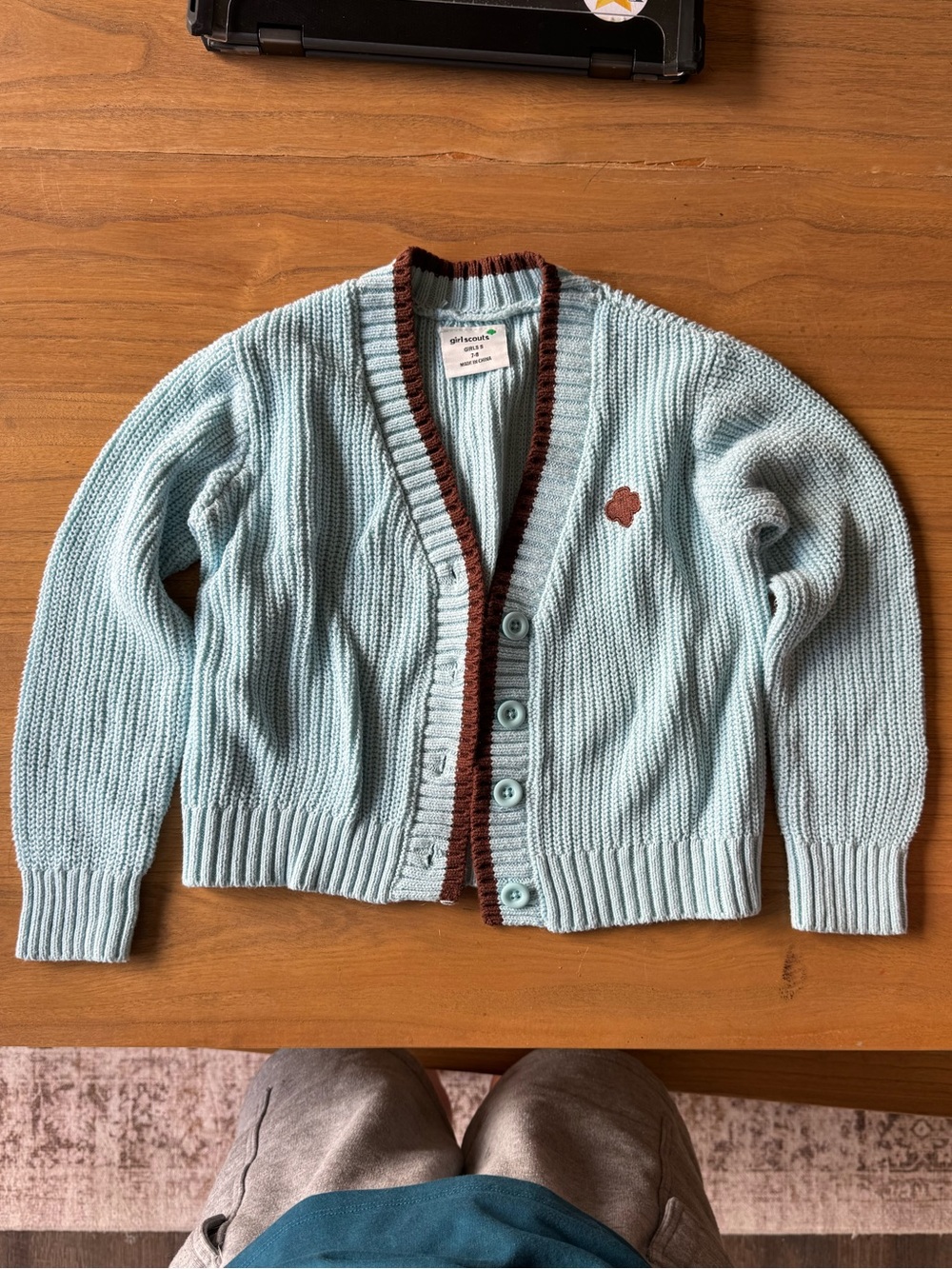 Girl Scours Brownies Knit Cardigan